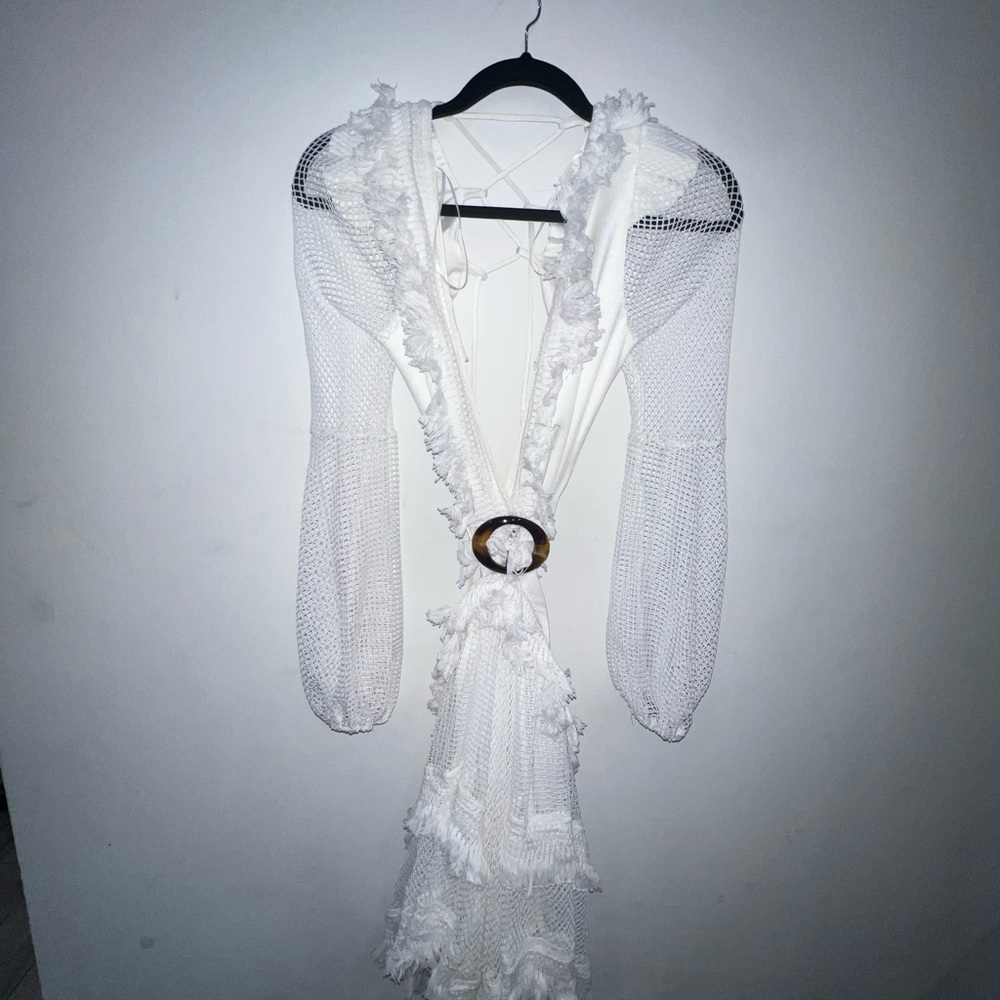 NWT❤️ Luxxel white mesh resort dress short